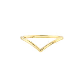 14k Gold Chevron Stackable Ring yellow gold